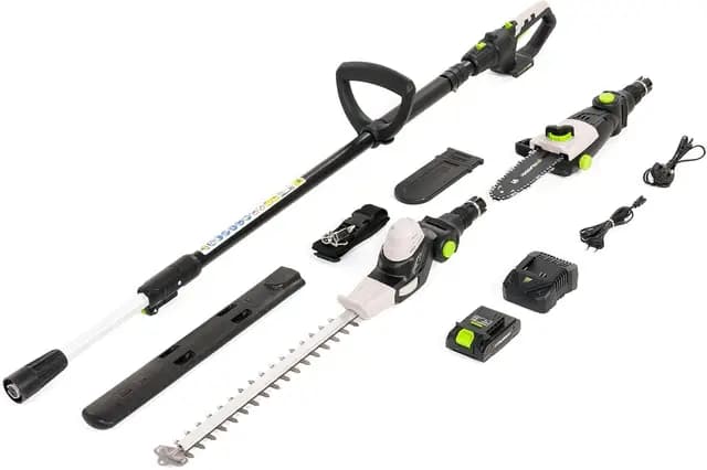 Murray Cortasetos & Motosierra Telescópica 2-en-1 con Batería MU-Bat-MM-CSHT-Kit – 20V, 3Ah, Hoja de Corte 40 cm, Guía de Sierra 20 cm, Sistema SDS, Inclinable, Alcance 330 cm