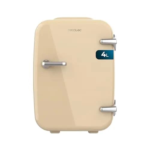 Cecotec Mini Nevera Bolero MiniCooling 4L Habana Cream, Funcionamiento 12V-220V, Compatible coche y caravanas, Función enfriamiento y calentamiento, Rango temperatura 5-65º, Transporte fácil