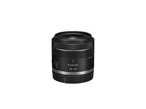 Canon Objetivo RF 24-50MM F4.5-6.3 IS STM - Lente Zoom Gran Angular, Ideal en Viajes, Retrato y Vídeo, Ligero, Motor STM silencioso, Estabilizador óptico 4.5 pasos, Compatible con sistema EOS R, Negro