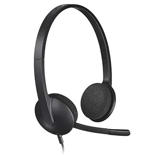 Logitech H340 Auriculares con Cable, Sonido Estéreo con Micrófono con Supresión de Ruido, USB, PC/Mac/Portátil/Chromebook - Negro – Imagen 1