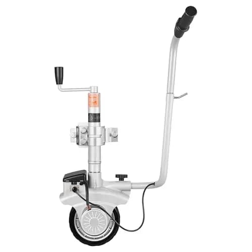 VEVOR Plataforma Rodante Eléctrica, Capacidad de Remolque 2,5 T, Rueda Motorizada 380 W y 12 V con Velocidad 7 m/min, Altura de Sujeción Ajustable y Neumáticos de Goma, para Caravanas y Barcos