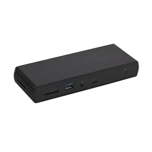 Amazon Basics Estación de Acoplamiento Compatible con Thunderbolt 4/USB4 Pro, 2 TBT4, 1 HDMI 2.1, 3 USB A 3.1, RJ45, Pantalla Dual, Negro, 19,96 x 7,5 x 3,12 cm