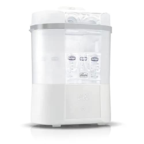 Chicco Esterilizador y Secador Biberones All in One, Esterilizador de Biberones Eléctrico con Función Seca Biberones, para Biberones, Sacaleches y Chupetes, Hasta 6 Biberones