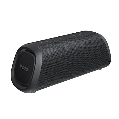 LG XBOOM Go, Altavoz Inalámbrico, Bluetooth, Sonido Sound Boost, Resistente al Agua IP67, Autonomía 18h, Color de Luces LED Variable, Amplia Conectividad, 20 W, Color Negro, XG5QBK