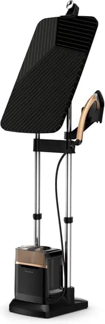 Rowenta IXEO Power, Plancha de vapor 2170W, 5.8 bares presión vapor, Depósito 1.1 L, Elimina arrugas, olores y desinfecta, Accesorio prendas delicadas y gruesas, Tabla vertical, Negro, QR2020