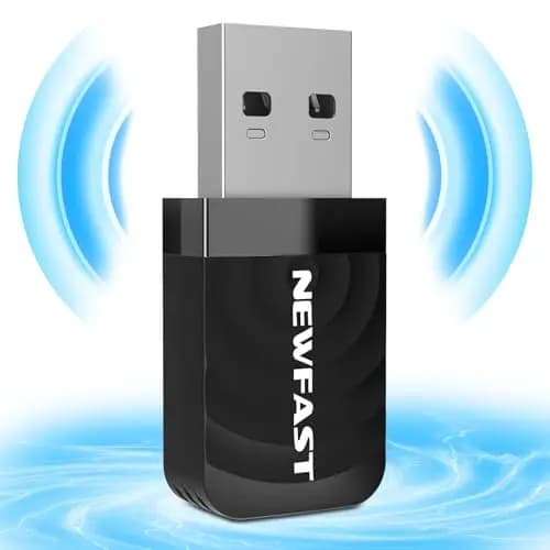 NEWFAST AC1300 Adaptador WiFi USB para PC, USB WiFi para PC Doble Banda 5GHz/2,4GHz Mini Antena Wi-Fi USB3.0 Receptor Wi-Fi Compatible Windows 11/10 / 8.1/8 / 7 und Mac OS X 10.9-10.15