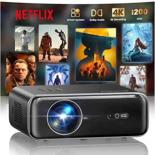 WiMiUS Proyector 4K Portátil 1400ANSI