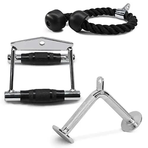 Yes4All Barra giratoria recta, accesorio de Cable de barra en forma de V para entrenamiento de pesas, accesorios de máquina de Cable para gimnasio en casa