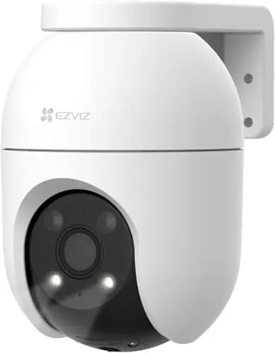 EZVIZ Cámara Vigilancia WiFi Exterior 360°,4K Cámara IP de Seguridad,Visión Nocturna a Color,Detección IA de Persona/Vehículo,Seguimiento Zoom Auto,Audio Bidireccional,Sirena,Alexa/Google,C8c 8MP(6mm)