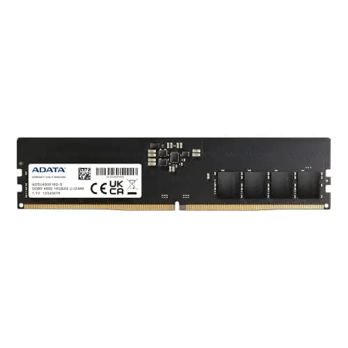 ADATA Premier, 16GB, DDR5, 4800MHz (PC5-38400), CL40, 1.1V, ECC, Memoria DIMM, Negro (AD5U480016G-S)