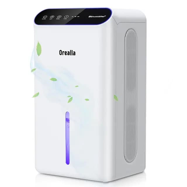 Deshumidificador Silencioso Deshumificadores de Humedad 2.5L - Desumidifador Electrico con Temporizador 24H Modo Sueño Pantalla LCD, Deshumificador Pequeño para Baño Sótano y Salón