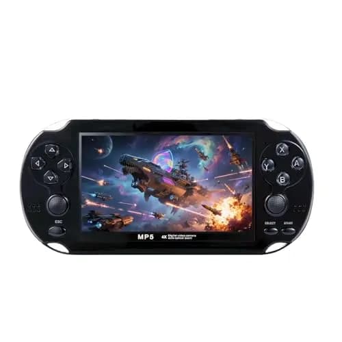 Consola de Juegos portátil Retro YHFITN de 4,3 Pulgadas con Doble Joystick, Compatible con TV, niños y Adultos. (Black)
