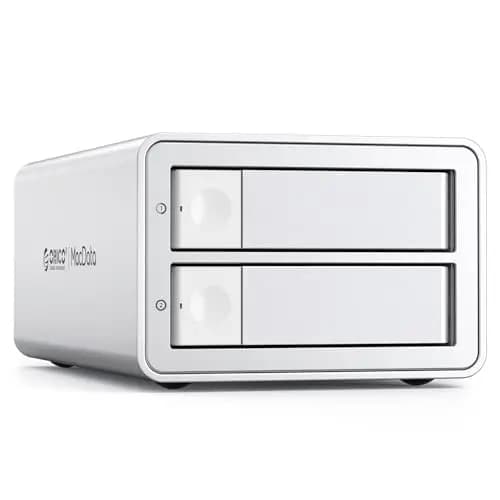 ORICO 2 Bahías Raid - Carcasa para Disco Duro Externa para HDD/SSD SATA de 2,5/3,5 Pulgadas hasta 2X 22TB, USB3.0 Tipo B, estación de Acoplamiento para Disco Duro, admite Raid 0/1/PM (9928RU3)