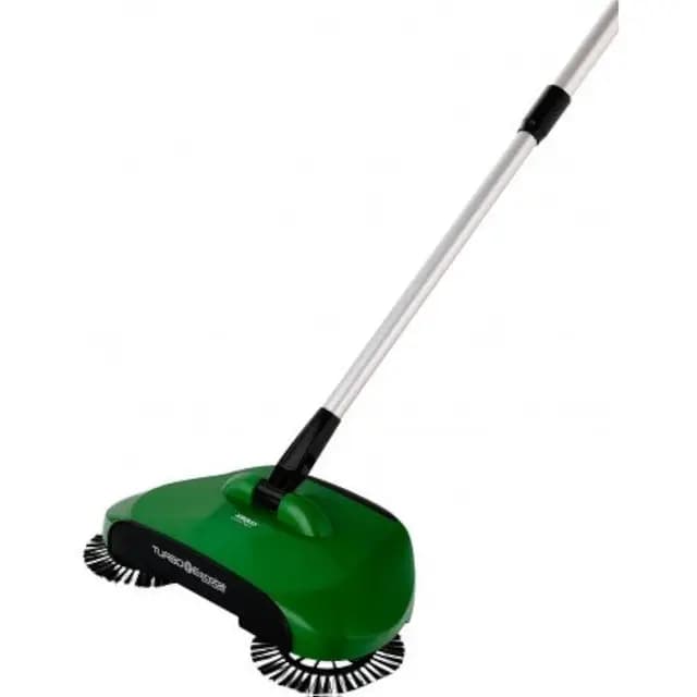 Escoba Aspiradora sin Cable Ligera con Deposito Limpieza Rapida Hogar sin Electricidad Ligera Compacta Recoge Polvo Migas Suelo Manual Silenciosa Uso Diario Turbo Inercial