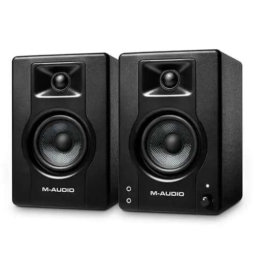 M-AUDIO BX3 Par 3.5 Pulgadas Monitores de Estudio, Altavoces Autoamplificados para PC para Videojuegos, producción Musical, transmisiones en Directo, Podcast