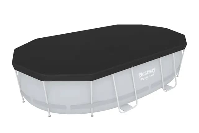 BESTWAY Cobertor de Invierno Ovalado 427x230 cm para Piscinas Ovaladas de 427x250 cm Negro