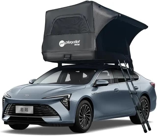 TentHome Tienda Techo Coche 2-3 Personas Inflable, Tienda de Campaña para el Techo de Coche, Portatil, Ligera, Anti UV, Impermeable, Montaje Rapido