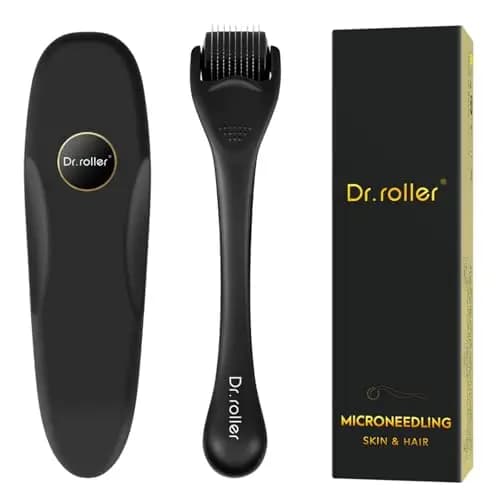 Derma Roller Cabello 0.5mm, Derma Roller para el Crecimiento Antiedad de la Barba y el Cabello, Microneedling para el cuero cabelludo facial