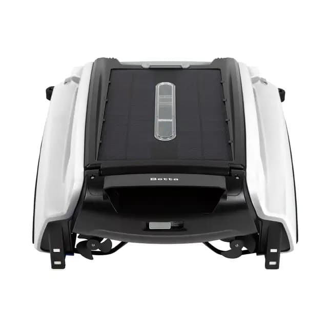 Betta SE Robot Skimmer de Piscina Solar - Limpiador Automático de Superficie, Batería de 30h, Motores Resistentes a Sal y Cloro, Evitación de Obstáculos, Limpieza 24/7 (Blanco)