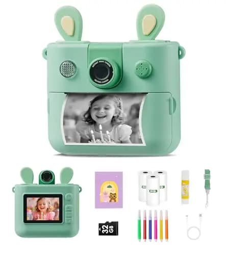 ORGSTA Camara de Fotos Infantil Instantaneas para Niños Máquina Fotográfica Instanea Regalos Niña 3-12 Años