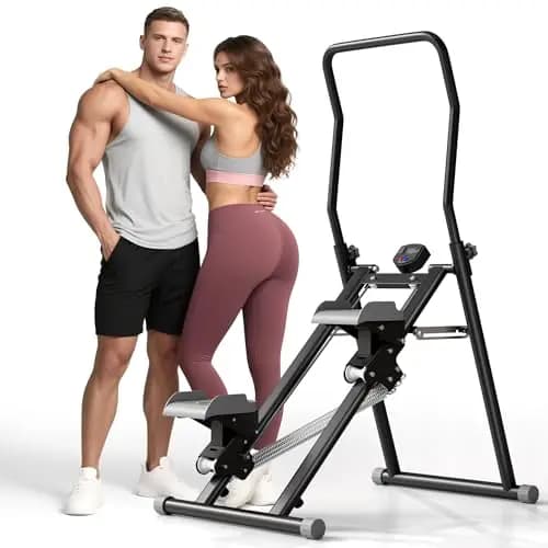 MOMODA Escalera escaladora Vertical Plegable Ajustable para Gimnasio en casa, Entrenamiento de Cuerpo Completo