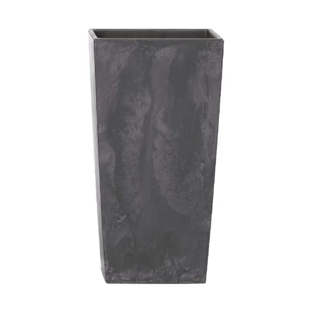 Maceta Alta 26,6 L Prosperplast Urbi Square Effect de plástico con depósito en Color Antracita, 50 (Alto) x 26,5 (Ancho) x 26,5 (Profundo) cms