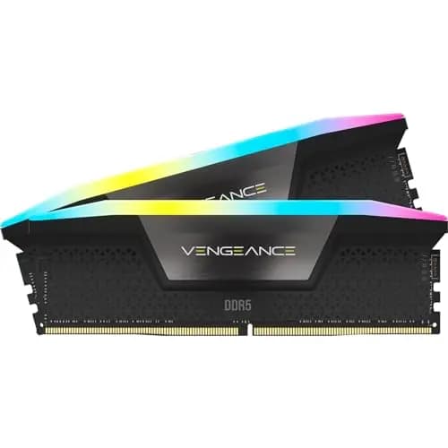 CORSAIR Vengeance RGB DDR5 RAM 48GB (2x24GB) hasta 6400MHz CL36 Intel XMP 3.0 Memoria de Ordenador de Sobremesa – Negro (CMH48GX5M2B6400C36)
