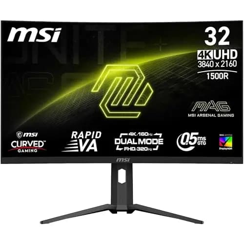 MSI MAG 321CUPDF 31.5" LED Rapid VA UltraHD 4K 160Hz 0.5m HDR 400 Adaptive Sync Curva