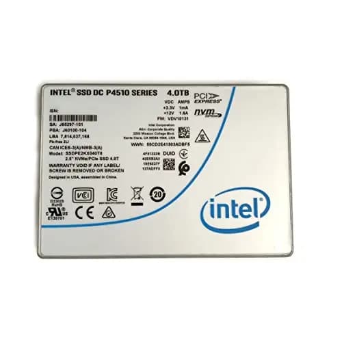 Intel Unidad de estado sólido SSD DC P4510 2.5 U.2 NVMe PCIe SSDPE2KX040T8 SSDPE2KX040T801 para Dell HP Lenovo Supermicro