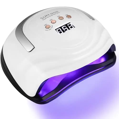 Lámpara de Uñas UV LED Profesional, 380W 81pcs de cuentas LED Curado de Esmalte de Gel Secador de Uñas Rápido, con Función de Temporización para Manicura/Pedicure Nail Art en el Hogar y Salón