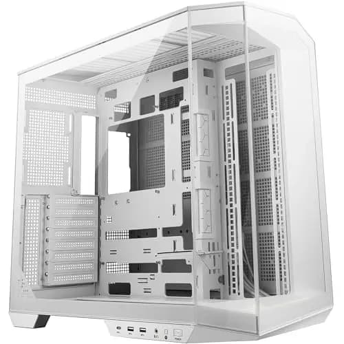 MSI mag PANO - Carcasa para PC ATX de 100 L PZ, Capacidad ATX, Soporte de instalación de GPU Vertical, Soporte de GPU, filtros de Polvo, Soporte de Almacenamiento oscilante, cámara Doble, USB 20 Gbps