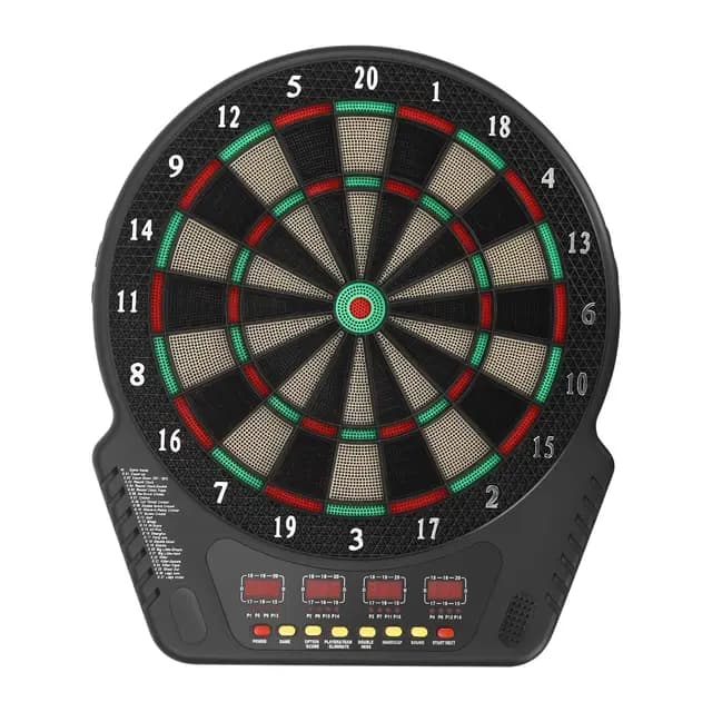 Diana electrónica, dardos electrónicos con 6 dardos y 24 cabezas, diana con hasta 16 jugadores, indicadores LED, diana electrónica para fiestas y noches de juego