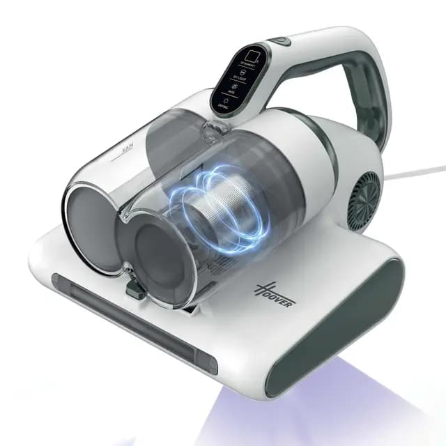 Hoover Aspirador de Mano HMC5 para Colchones: limpieza eficaz, 4 funciones automáticas: Beat&Roll, aspirado, luzUV y secado. Modelo ligero y manejable. Elimina el polvo en colchones, sofás, tapicerías