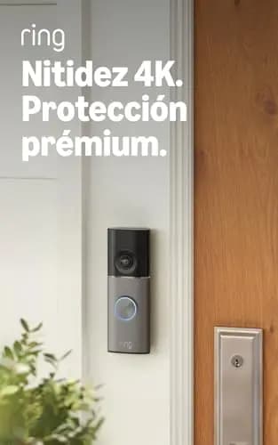 Ring Videotimbre Pro con batería (Battery Video Doorbell Pro) (última gen.) | Retinal 4K | Zoom 10 aumentos | Batería recargable ultra | Prueba gratuita 30 días plan de suscripción de Ring