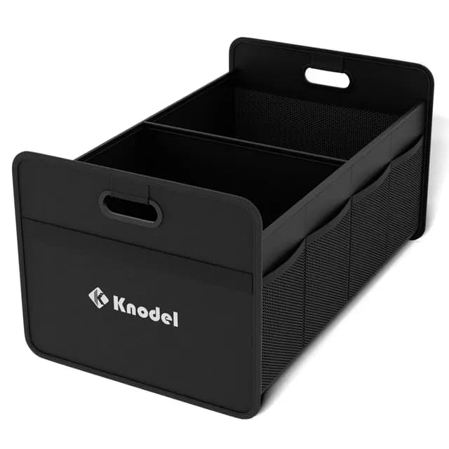 K KNODEL Organizador de maletero, almacenamiento plegable del maletero del automóvil, consolas y organizadores automotrices (Pequeño, Negro)