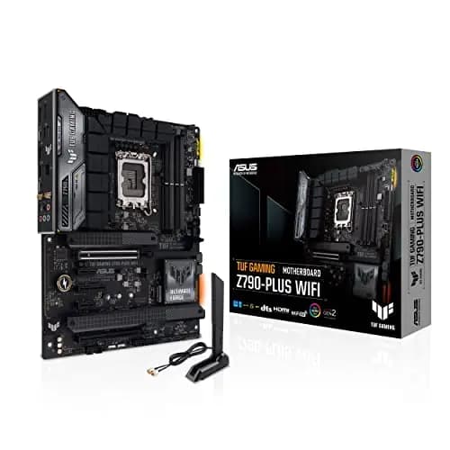 ASUS TUF Gaming Z790-PLUS WiFi - Placa Base Intel Z790 LGA 1700 ATX (PCIe 5.0, Cuatro M.2, 16+1 DrMOS, DDR5, 2.5Gb Ethernet, WiFi 6E, USB 3.2 Gen 2x2 Tipo C, Thunderbolt (USB4), Aura Sync, AEMP II)