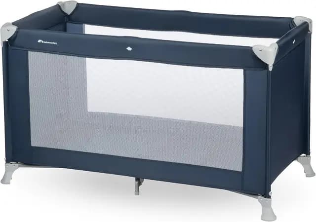 Bebeconfort Soft Dreams, Cuna de Viaje, 0-3 Años (0-15 kg), Cuna de Viaje Ligera, Colchón Espuma y Fibra de Madera (60x120 cm), Bolsa de Transporte, Plegado Compacto Tipo Paraguas, Navy Blue