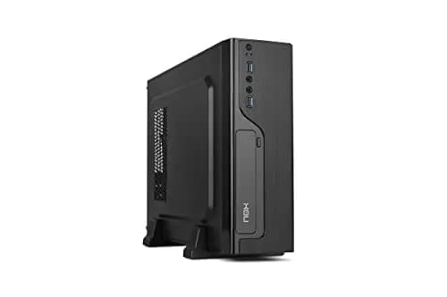 NOX LITE070 -NXLITE070- Minitorre con Fuente alimentación 500W, USB 3.0, ventilador 80mm, Micro ATX;ITX, panel frontal efecto cepillado, negro
