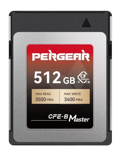 Pergear 512 GB CFexpress 4.0 Tarjetas de Memoria Tipo B, hasta 3500 MB/s Velocidad de Lectura y 3400 MB/s Velocidad de Escritura para grabación de Video Raw 8K (Serie Maestra), Compatible con R3/R5