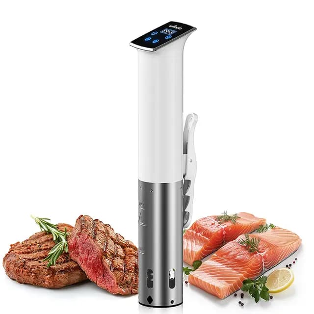Wancle Sous Vide Roner 1100W – Circulador de inmersión preciso, IPX7 impermeable, diseño compacto, control de temperatura ±0,1 °C, silencioso y fácil de usar, blanco