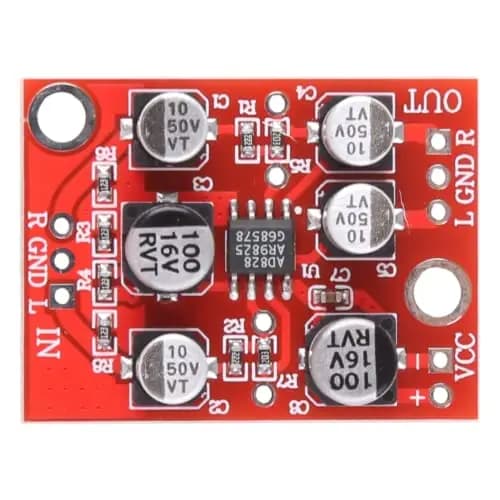 DC 5V-15V 6V 12V AD828 OP Amp Preamplificador Board Stereo Audio Preamp Module