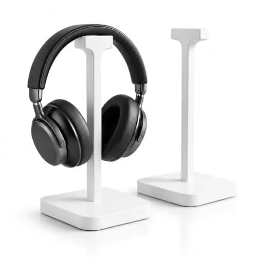 Genérico Soporte Auriculares Mesa Diseño Vertical, Base Escritorio para Cascos Gaming y Audio Estudio, Compatible con Auriculares Circumaurales Estándar, Minimalista, Regalo Gamer