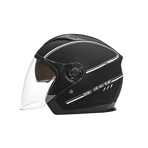 Casco de Moto Jet Abierto, Casco de Patinete Eléctrico con Visera, Casco Moto de Scooter para Mujer Hombre Adultos