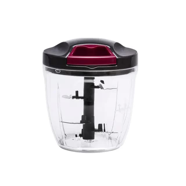 JATA HOGAR HMAQ4506 - Picadora Manual con Cuerda 900 ml, Trituradora de Alimentos Multifunción, Picador de Verduras, Cebolla, Ajo y Frutos Secos, Batidora Manual para Salsas y Emulsiones, Libre BPA
