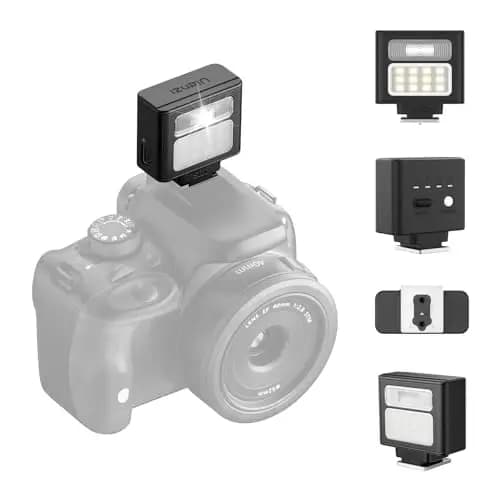 ULANZI SL02 Mini Flash de Cámara, GN8 6500K, Speedlite Manual, 4 Niveles de Potencia (1/8~1/1), Compatible con Nikon, Sony, Fujifilm, Panasonic, Diseño Compacto y Portátil, Carga Rápida Type-C