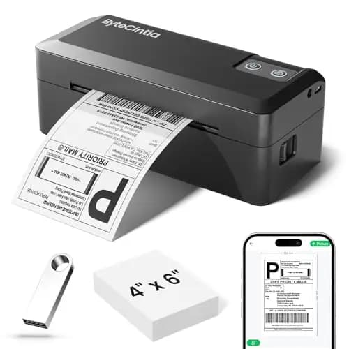 Impresora de Etiquetas térmica Bluetooth 4x6, Impresora Etiquetas Envio, Ideal para pequeños Negocios y Doméstico, Compatible con iOS, Android, Windows, DHL y UPS,F9