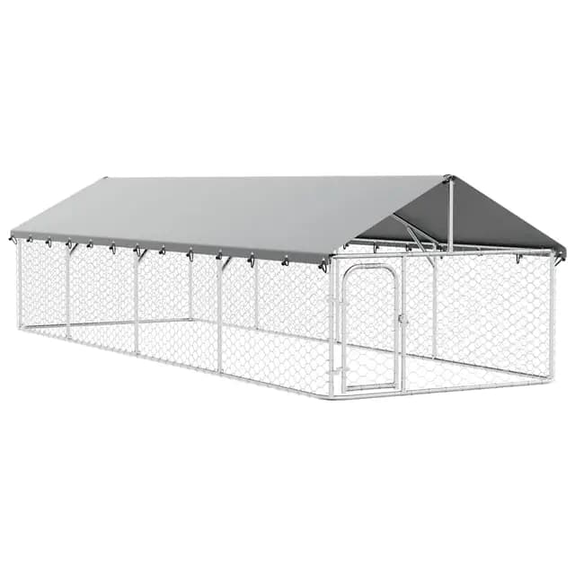 vidaXL Perrera de Exterior con Techo 600x200x150 cm Jaula Cachorro Mascota