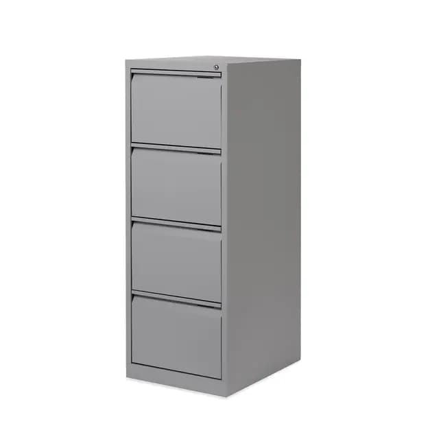 Rocada | Archivador Metálico para Carpetas Colgantes | Armario archivador Muebles Oficina | 4 Cajones| Armarios con Cerradura | 47x62x132 cm - Gris