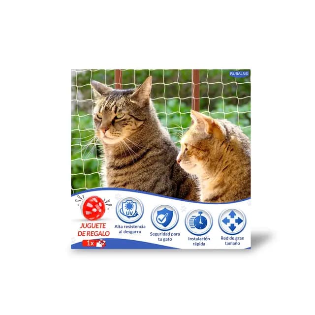 ️Red para Gatos Terraza-Red Gatos Ventanas Balcon-Malla para Gatos de Nylon Transparente-Red Gatos Terraza-Resistente+Kit instalación+Instrucciones de instalación+Juguete para Mascota (3x8)
