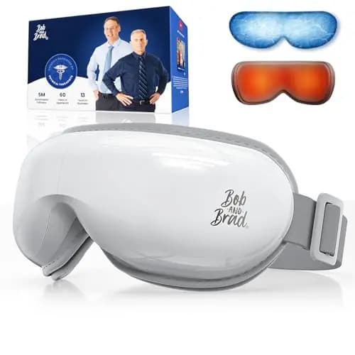 Bob and Brad EyeOasis 3 Masajeador de ojos con calor y frío, gafas presoterapia ocular con música y compresión, masajeador para migrañas, sequedad y fatiga